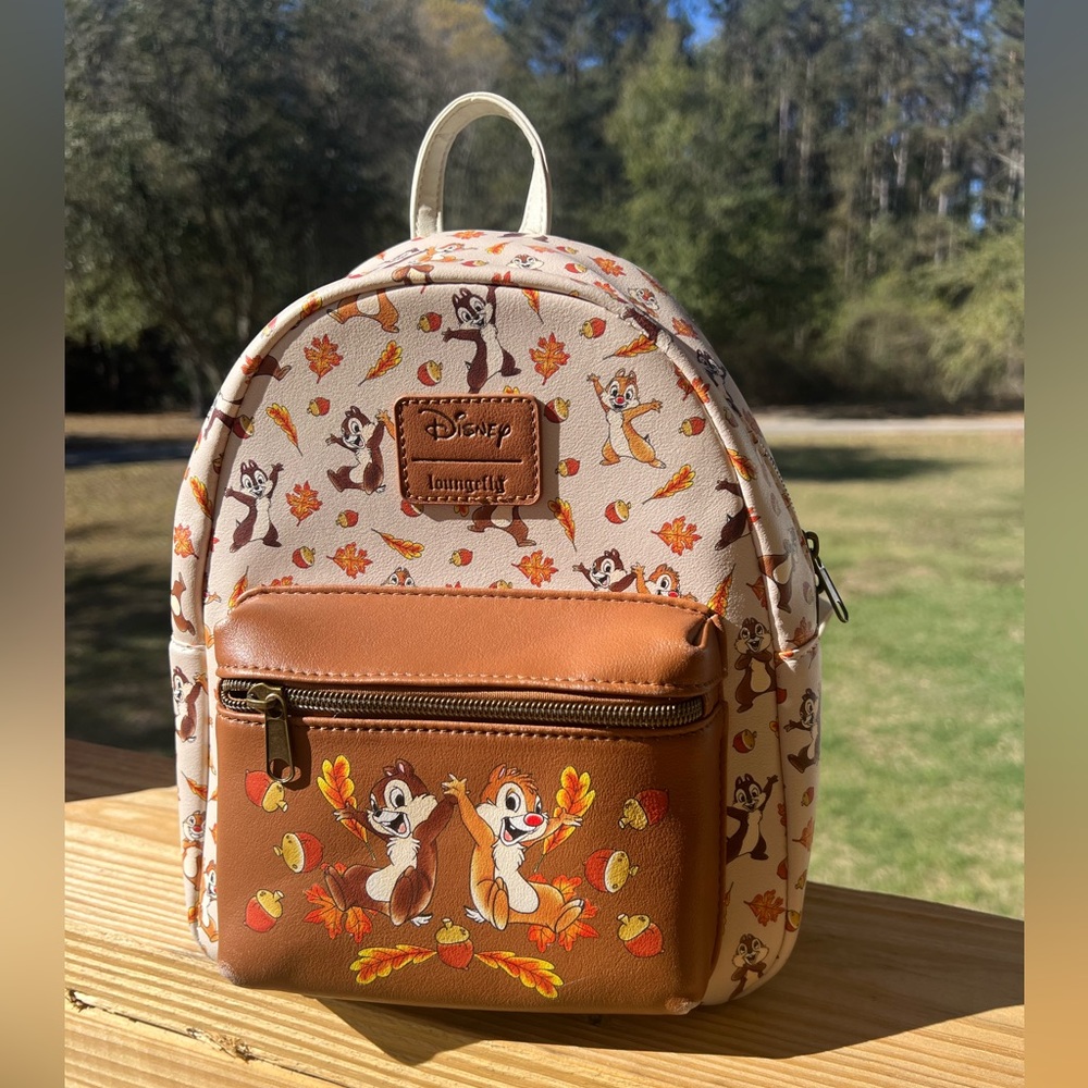 Loungefly Cream and Brown Chip and Dale Backpack